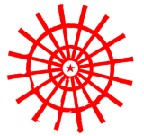 a close up of a logo