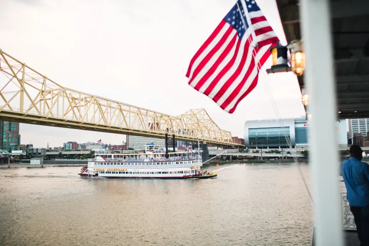 a large bridge over some water