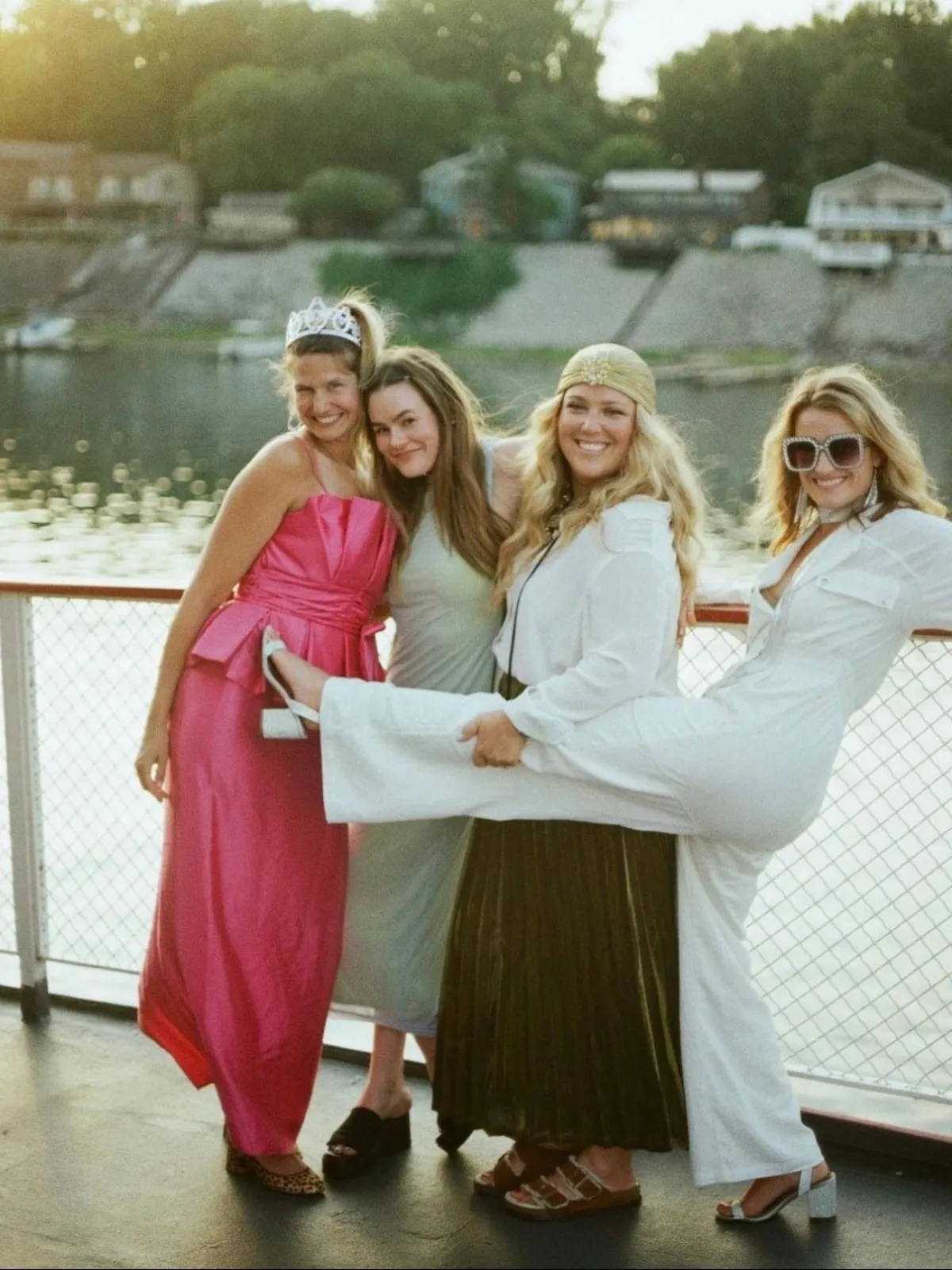 a group of people posing for the camera