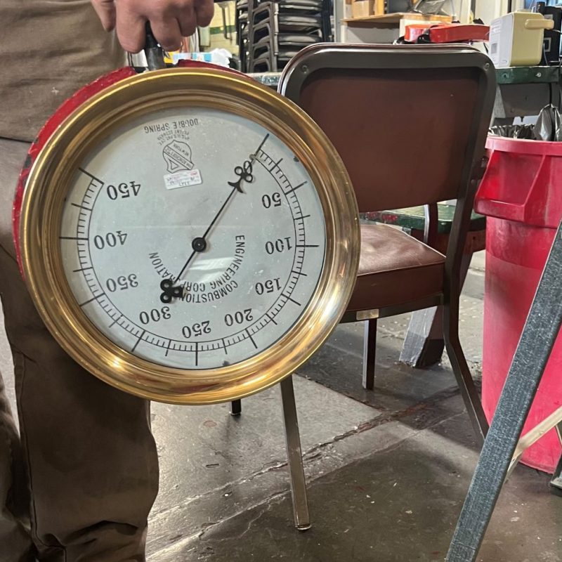 a clock on a table